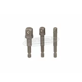   GENIUS TOOLS Adapter készlet fúrógéphez - csavarbehajtóhoz 1/4"-3/8"-1/2" - BE-2343P