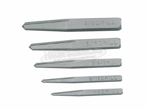 GENIUS TOOLS Csavarkiszedő - törtcsavar kihajtó készlet 5 részes 3-9mm - kúpos AT-EX5