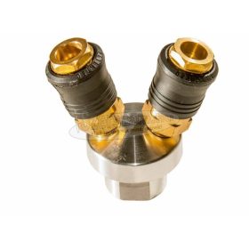   AIRCRAFT Levegőelosztó 2-es Y-elágazó - gyorscsatlakozók és BM 1/4" - OLASZ SUV-1