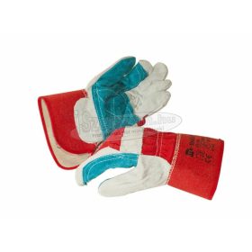   MLC-TOOLS Kesztyű hasított marhabőr 10,5-ös XL Piros-Szürke-Kék EN4144 - EM1202AB105