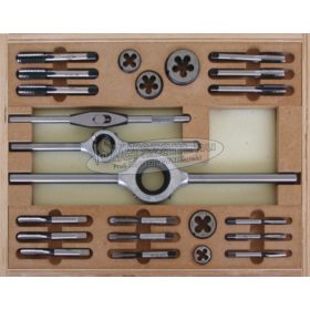   BUCOVICE TOOLS Kézi menetfúró, metsző készlet, HSS UNC1/4"-UNC1/2" hajtóvasakkal 345 100