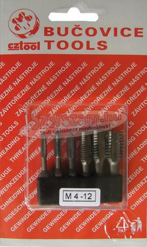 BUCOVICE TOOLS Menetfúró készlet bit befogással M3-M8 1/4" HSS 948 100