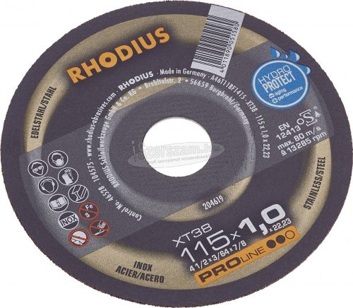 RHODIUS Vágókorong XT38 PROLINE több méretben