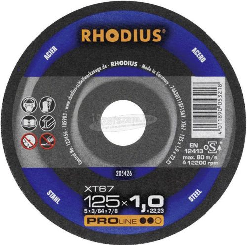 RHODIUS Vágókorong XT67 125X1,0X22,23 205600