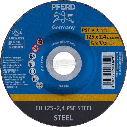 PFERD vágókorong EH 125-2,4 PSF STEEL 61720222