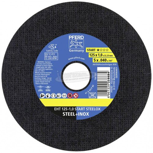 PFERD EHT 125-1,0 START (10) 69121041 Vágótárcsa készlet 125mm 22,23mm 10db 69121041