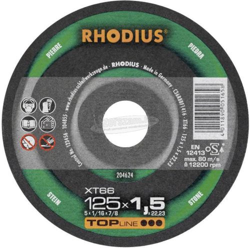 RHODIUS Vágókorong XT 66 125X1,5X22,23 204624