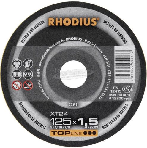 RHODIUS Vágókorong XT 24 125X1,5X22,23 205911