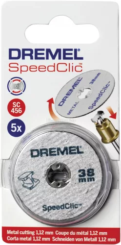 DREMEL SC 456 SpeedClic 38mm átmérőjű 12 részes fém vágótárcsa készlet 2615S456JD