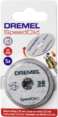 DREMEL SC 456 SpeedClic 38mm átmérőjű 5 részes fém vágótárcsa készlet 2615S456JC