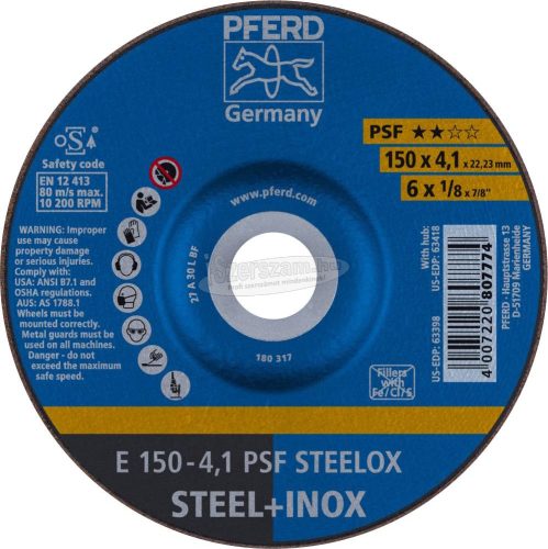 PFERD tisztítókorong E 150-4,1 PSF STEELOX 62015520