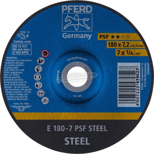 PFERD tisztítókorong E 180-7 PSF STEEL 62017634