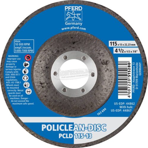 PFERD POLICLEAN vlies tisztítókorong PCLD 115-13 44692715