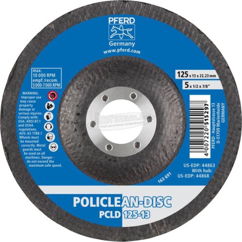 PFERD POLICLEAN vlies tisztítókorong PCLD 125-13 44692725