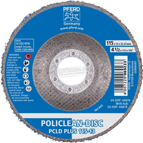 PFERD POLICLEAN-PLUS-diszk vlies tisztító korong PCLD PLUS több változatban