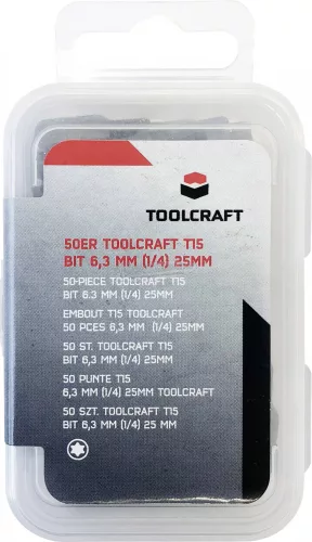 TOOLCRAFT 50db T15 Kerek hatlap bit S2 acél TO-4985175