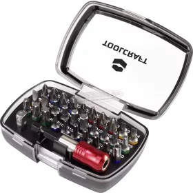   TOOLCRAFT Színkódos BIT készlet, mágneses bittartóval 5 féle csavarfejjel 1/4" 1613599