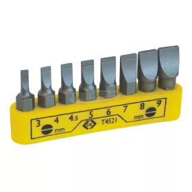 C.K Csavarbit készlet 8 részes lapos 3-9mm 25mm S2 T4521