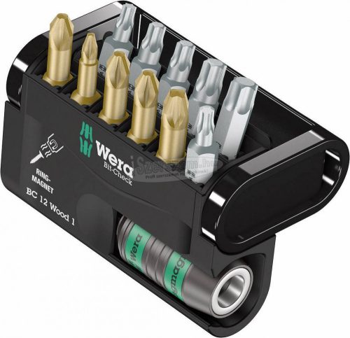 WERA Bit-Check 12 Wood 1, Bit készlet, 12 db 05057423001