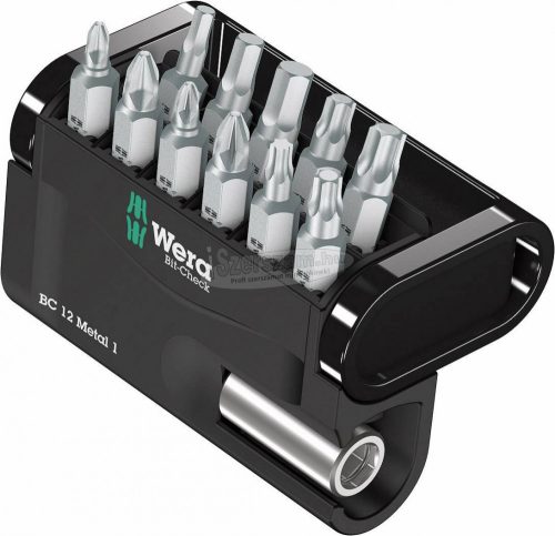 WERA Bit-Check 12 Metal 1, Bit készlet, 12 részes 05057424001