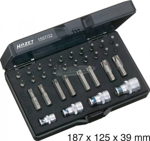 HAZET Torx bit+dugókulcs készlet, 32 részes T6-T55 1/4" 1557/32