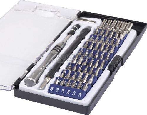 BASETECH Multimédiás mikro BIT csavarhúzó készlet, telefon és laptop szereléshez 58 részes 1430586