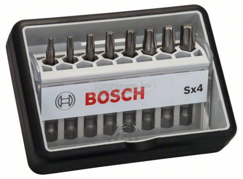 BOSCH 2607002559 Csavarbit készlet Robust Line Sx extrakemény, 8 részes, 49mm, Torx 2607002559