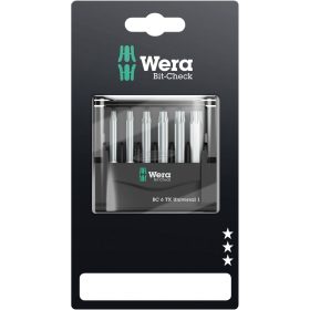   WERA Bit-Check 6 TX Universal 1 SB, Bit készlet, 6 részes 05073637001