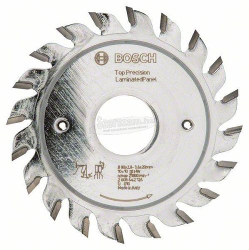 BOSCH Top Precision 2608642126 elővágó körfűrészlap 80x20x3,6mm TPI10 1db 2608642126