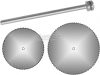 DONAU ELEKTRONIK körfűrészlap felfogó tengellyel, 16 + 22mm, 2db 1641