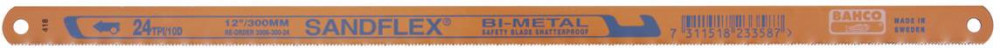 BAHCO Kézi fémfűrészlap, Sandflex Bi-metal, 24TPI/300mm, 5db 3906-300-24-5P