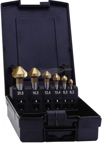 EXACT Kúpos süllyesztő készlet, HSS TiN 6,3-20,5mm 05567
