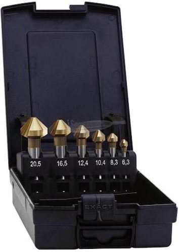 EXACT Kúpos süllyesztő készlet, 5 részes HSS TiN 6,3-25mm 05568
