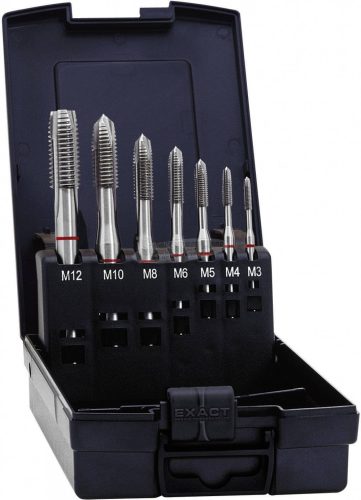 EXACT Gépi menetfúró készlet 7 részes HSS-E M3-M12  DIN 371/376B 42345