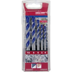 ALPEN Gránit fúró készlet 5 részes, 4-10mm 25700005100