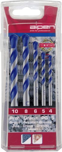 ALPEN Gránit fúró készlet 5 részes, 4-10mm 25700005100