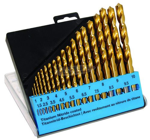 C.K HSS TiN Fém csigafúró készlet 19 részes 1-10/0,5mm DIN 338 Hengeres szár T3291