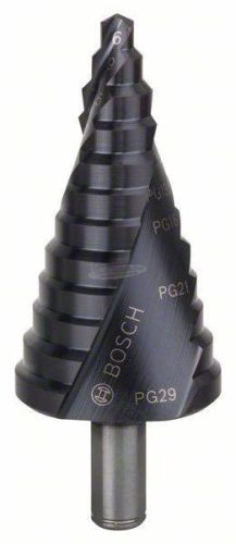 BOSCH 2608588072 HSS lépcsős fúró 6-37mm, PG7-PG29 TiAIN/93mm 3 oldalú szár 1db 2608588072
