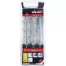   ALPEN Üvegfúró készlet 3 részes 5-8mm 1/4" 1db Profi Glas ATM 3 0028900003100