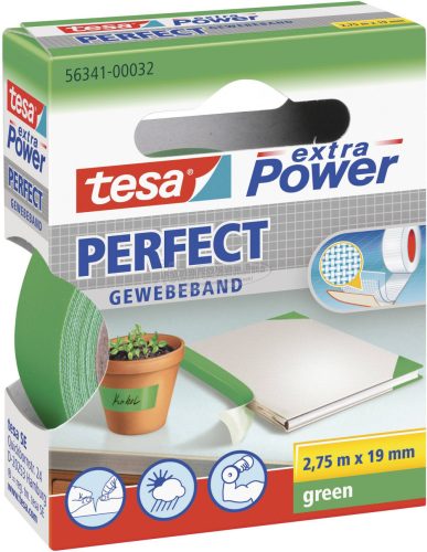 TESA Szövetbetétes ragasztószalag, zöld, 2,75m x 19mm, EXTRA POWER 56341-00032-03