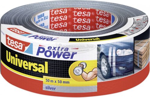 TESA Szövetbetétes ragasztószalag, univerzális, ezüst 50m x 50mm, extra Power 56389-00000-11