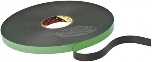 3M Kétoldalas ragasztószalag puha habosított szivaccsal 66m x 19mm fekete 1 tekercs 9508B19
