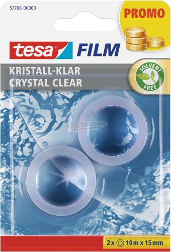 TESA Ragasztószalag, átlátszó, 2x10mx15mm, TESAFILM 57766-00000-14