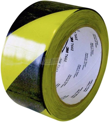 3M PVC jelölő ragasztószalag 33mx50mm, fekete, sárga PVC 766i 1 tekercs 766SG50