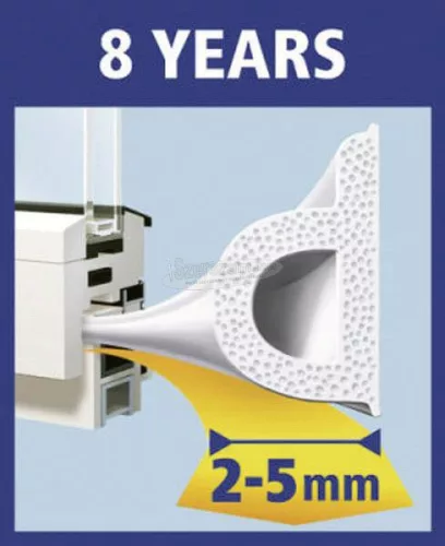 TESA P profilú ablak szigetelő gumi, fehér, 6m x 9mm, tesamoll 1 tekercs 05390-00100-00