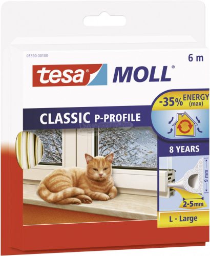 TESA P profilú ablak szigetelő gumi, barna, 6m x 9mm, tesamoll 1 tekercs 05390-00101-00