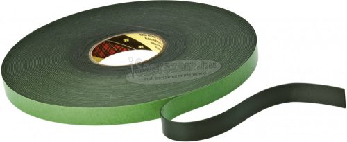 3M Kétoldalas ragasztószalag puha habosított szivaccsal 33m x 19mm fekete 1 tekercs 9515B19