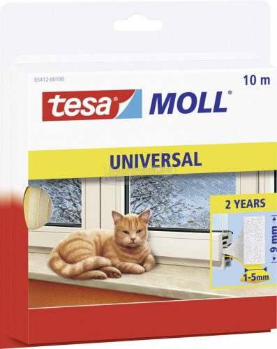 TESA Univerzális habanyag tömítő, Tesamoll 10m x 9mm, fehér 1 tekercs 05412-00100-00