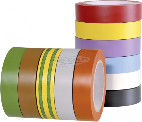HELLERMANNTYTON PVC szigetelőszalag, 10mx15mm, piros PVC HelaTape Flex 15, 1 tekercs 710-00101