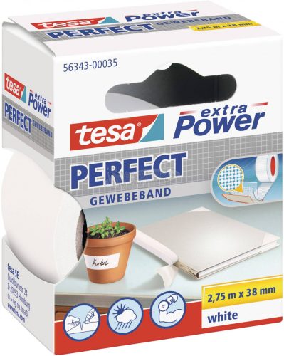 TESA Szövetbetétes ragasztószalag, fehér, 2,75m x 38mm, extra Power 56343-00035-03